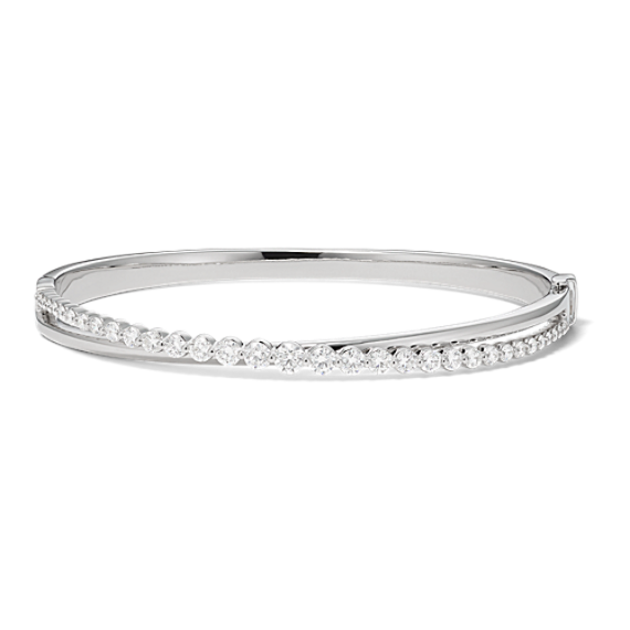 Oasis Crossover Diamond Bangle Bracelet